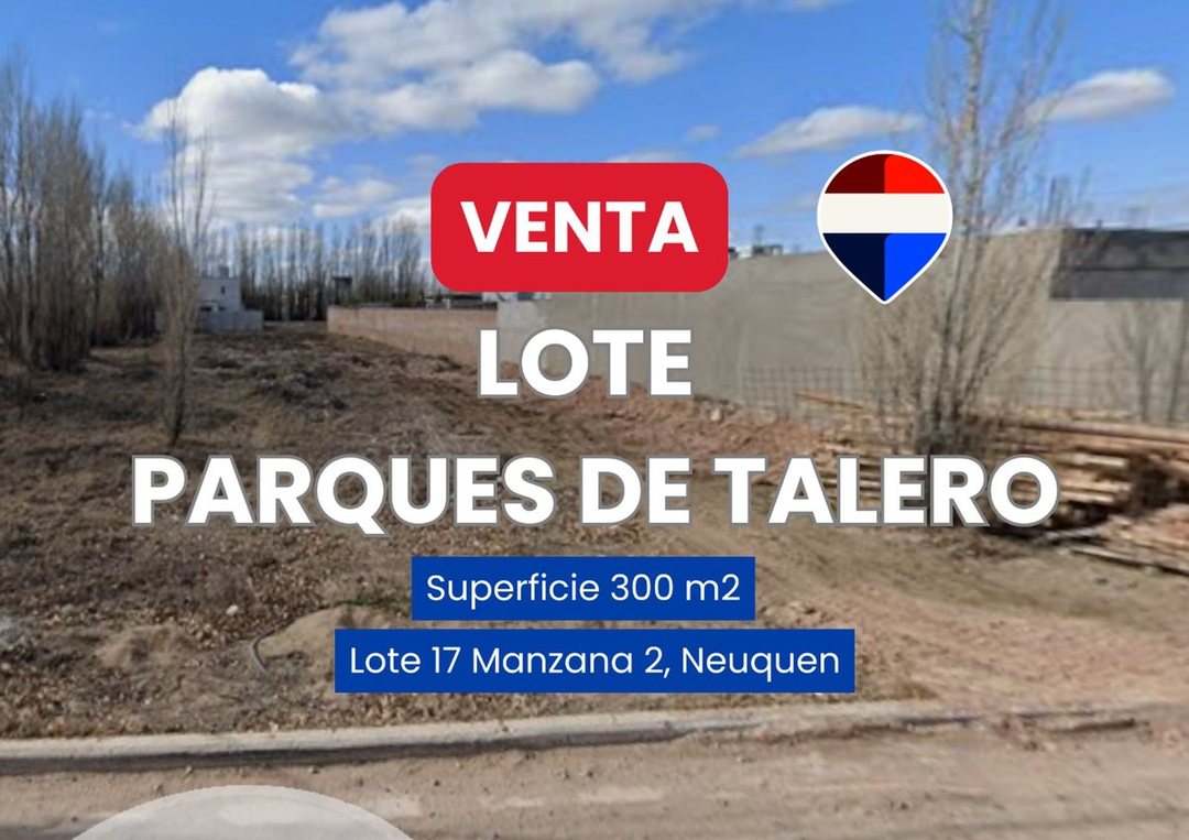 VENTA LOTE BARRIO PARQUES DE TALERO