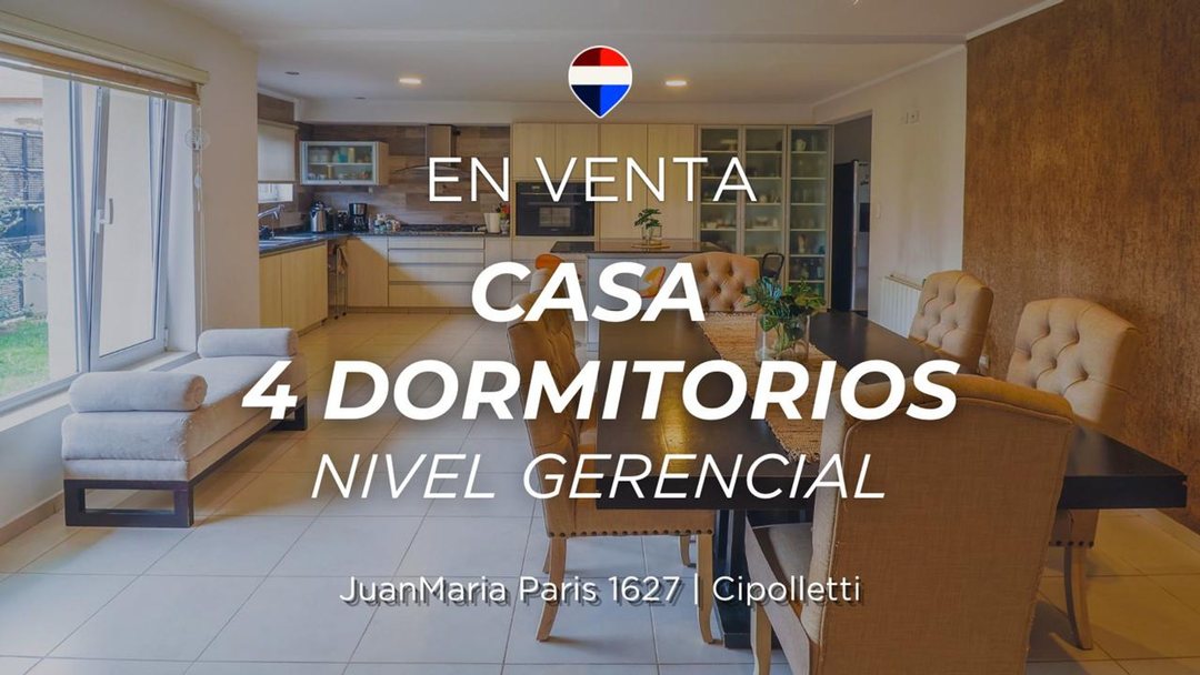 VENTA CASA 4 DORMITORIOS CIPOLLETTI