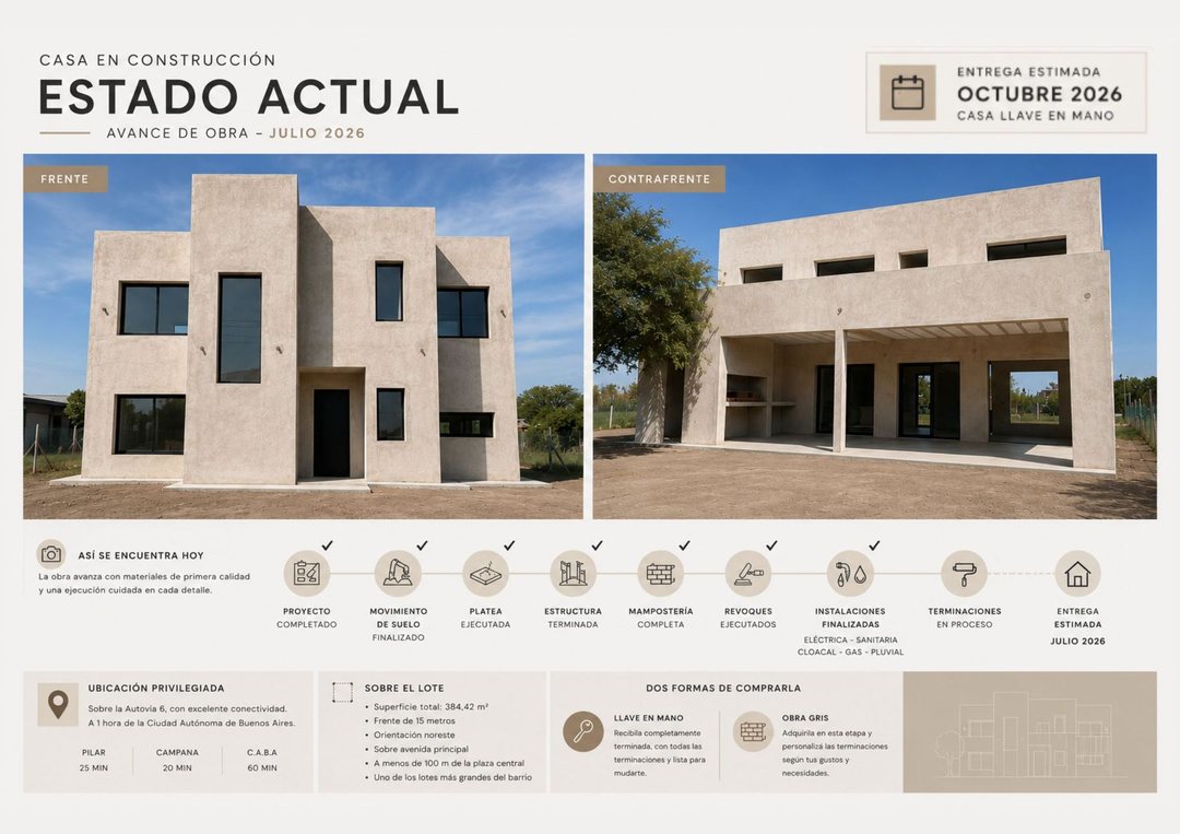 CASA EN VENTA 4 AMB EN CONSTRUCCION, CARDALES.