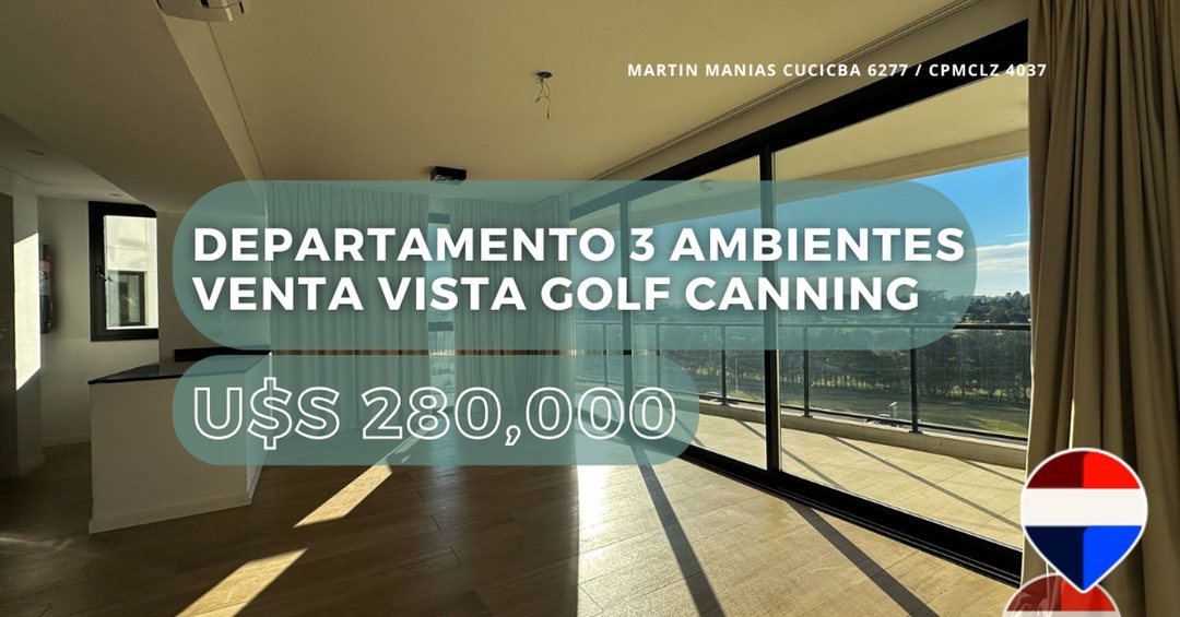 DEPARTAMENTO 3 AMBIENTES VENTA VISTA GOLF CANNING