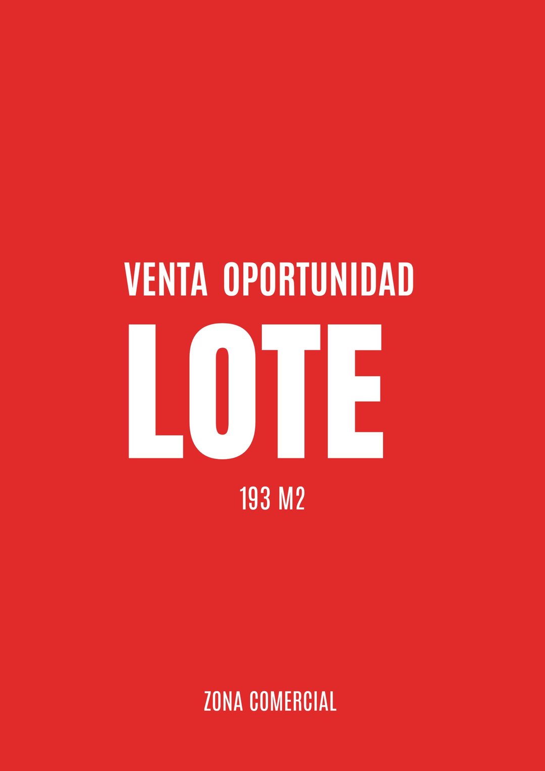 VENTA LOTE OPORTUNIDAD ZONA COMERCIAL