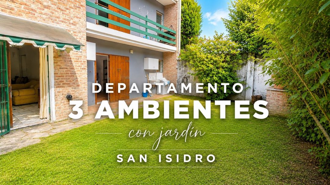 DEPARTAMENTO 3 AMBIENTES VENTA SAN ISIDRO JARDIN