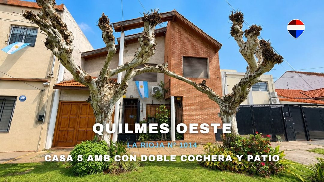 VENTA CASA 5 AMB C/ DOBLE COCHERA Y PATIO QUILMES