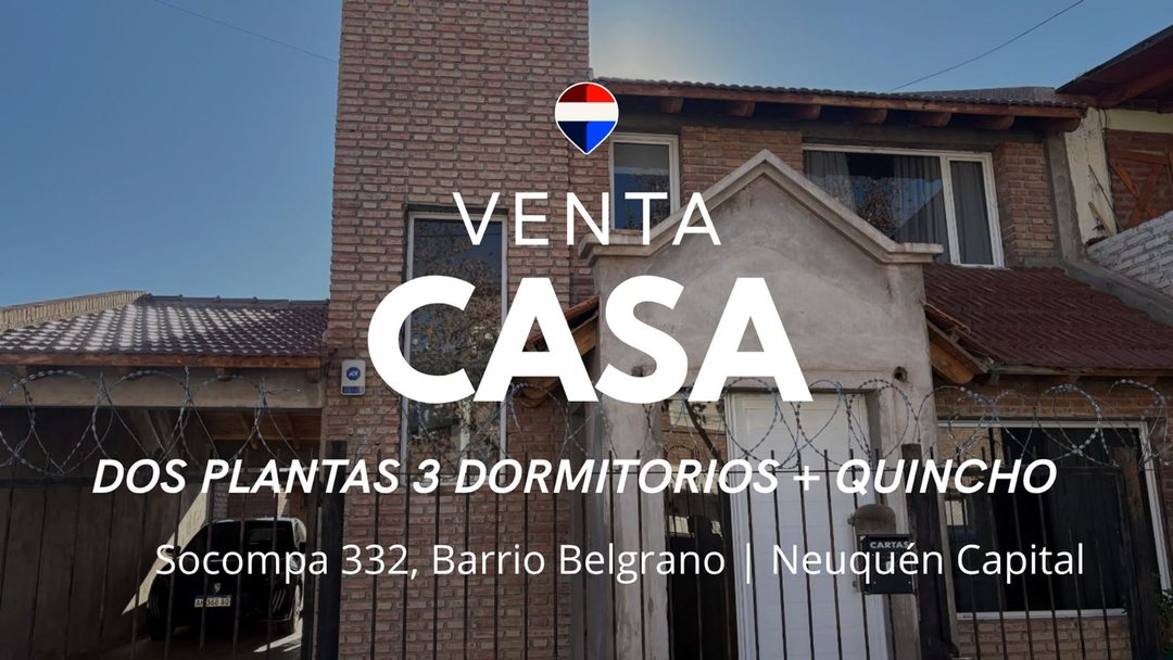 VENTA CASA 3 DORMITORIOS Y QUINCHO