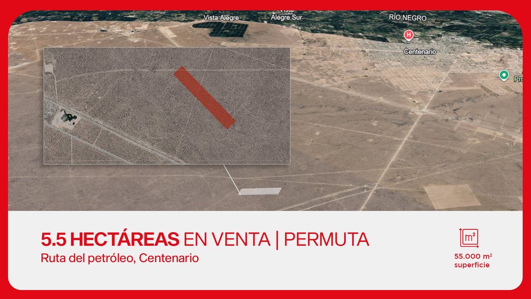 VENTA O PERMUTA DE 5.5 HECTAREAS-RUTA DEL PETROLEO