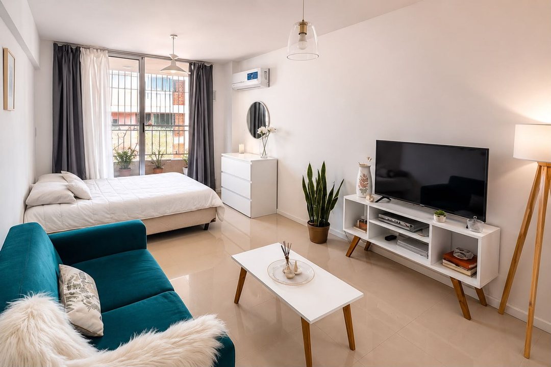 Venta monoambiente al frente con balcón centro