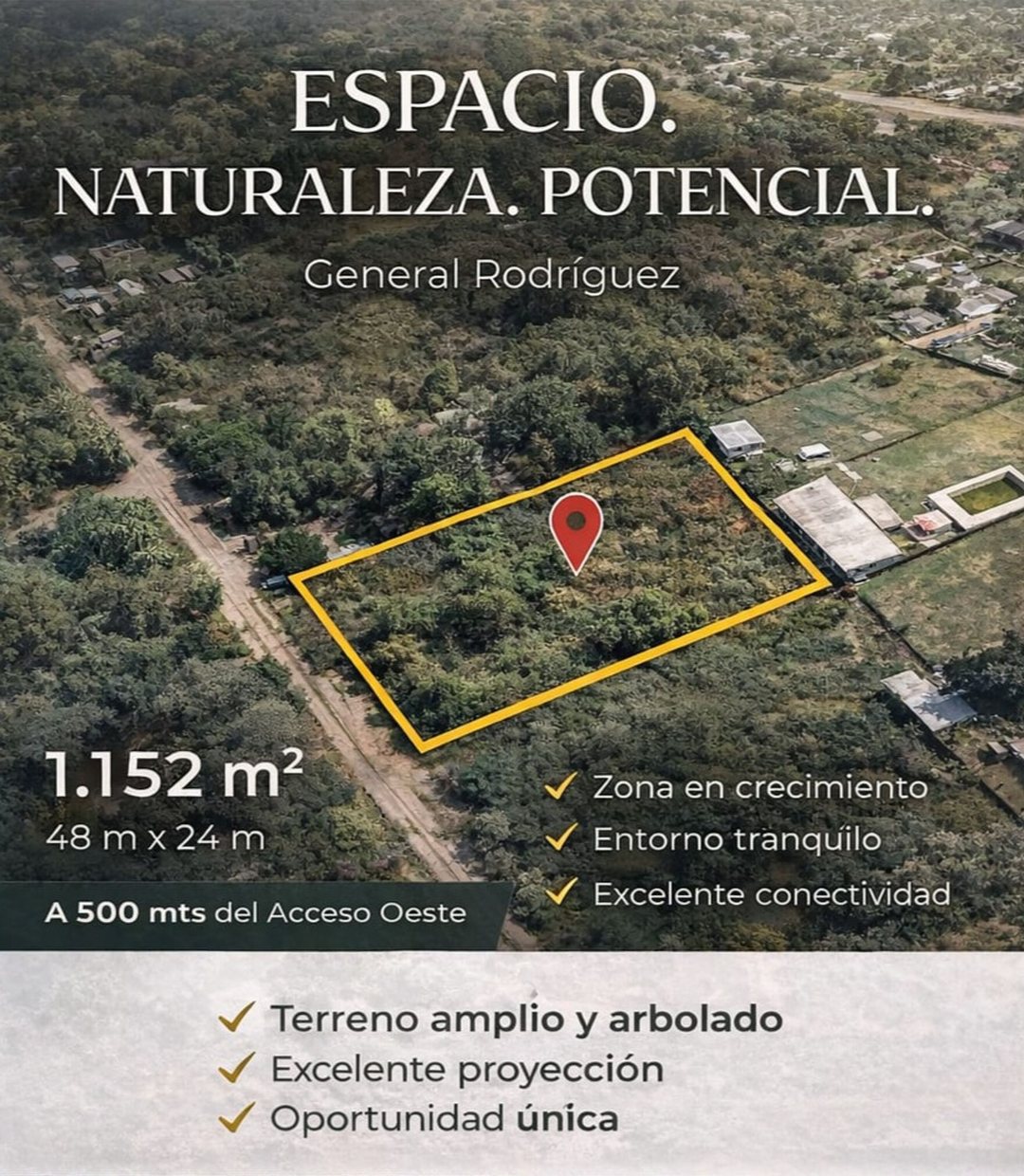 Venta 2 terrenos lindantes Gra. Rodriguez