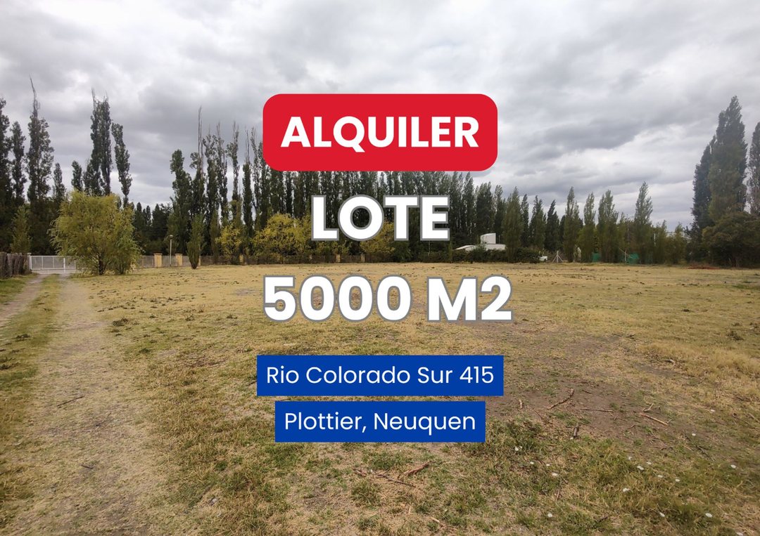 ALQUILER LOTE 5000 M2 RIO COLORADO 425 PLOTTIER