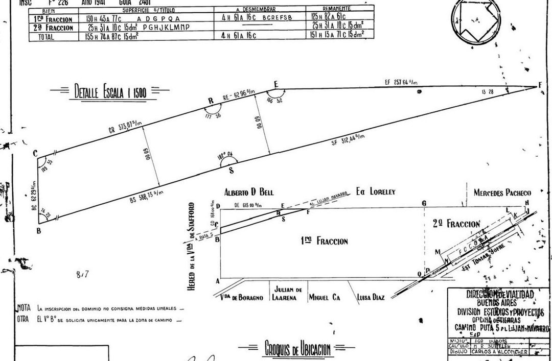 VENTA CAMPO 155 H RUTA 42 FRENTE ESTAC TOMAS JOFRE