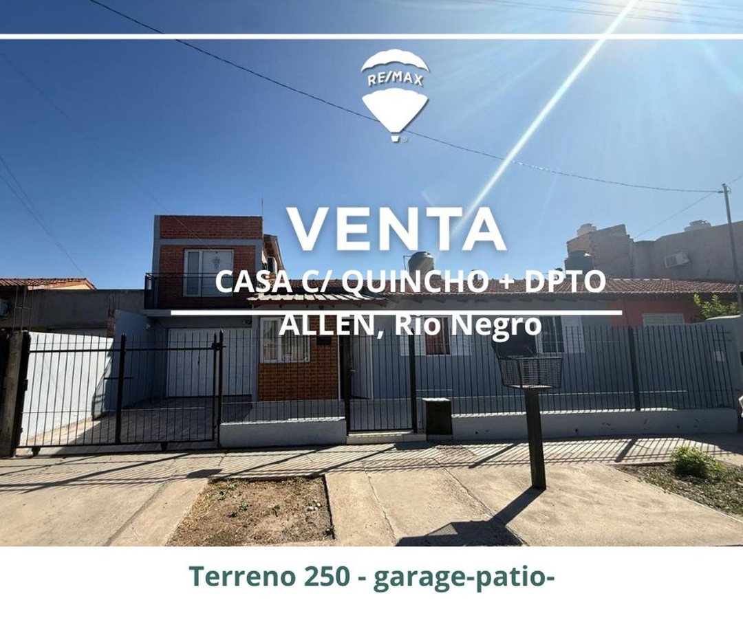 Casa de 3 dormitorios con quincho y departamento