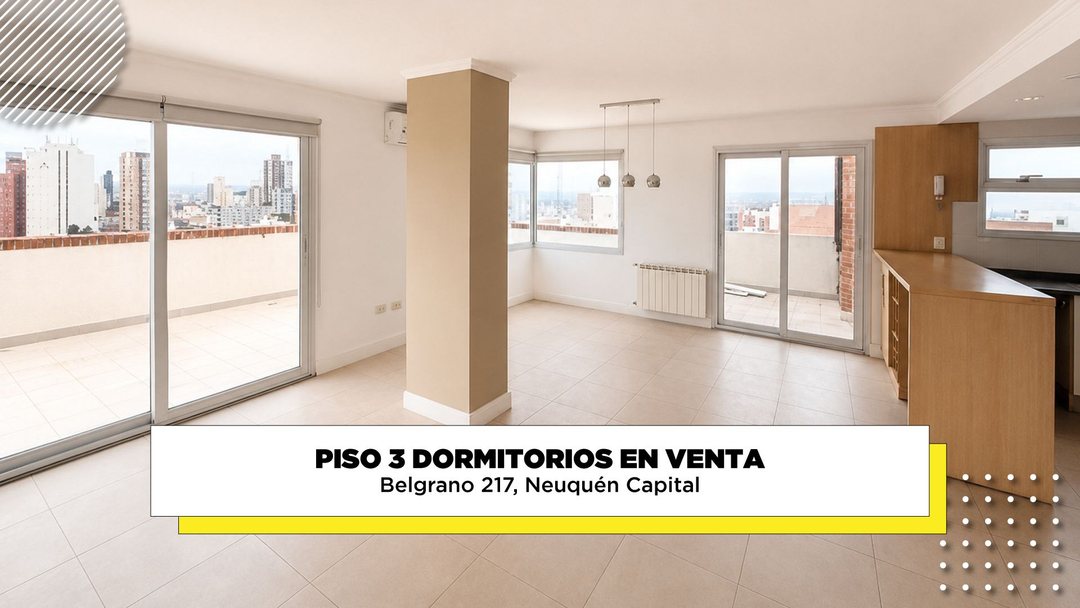 Departamento piso completo en venta 3 dorm Neuquen