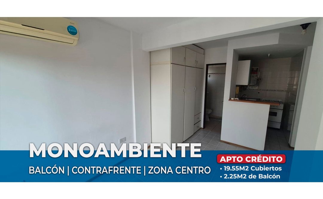 MONOAMBIENTE EN VENTA ZONA CENTRO CON BALCÓN