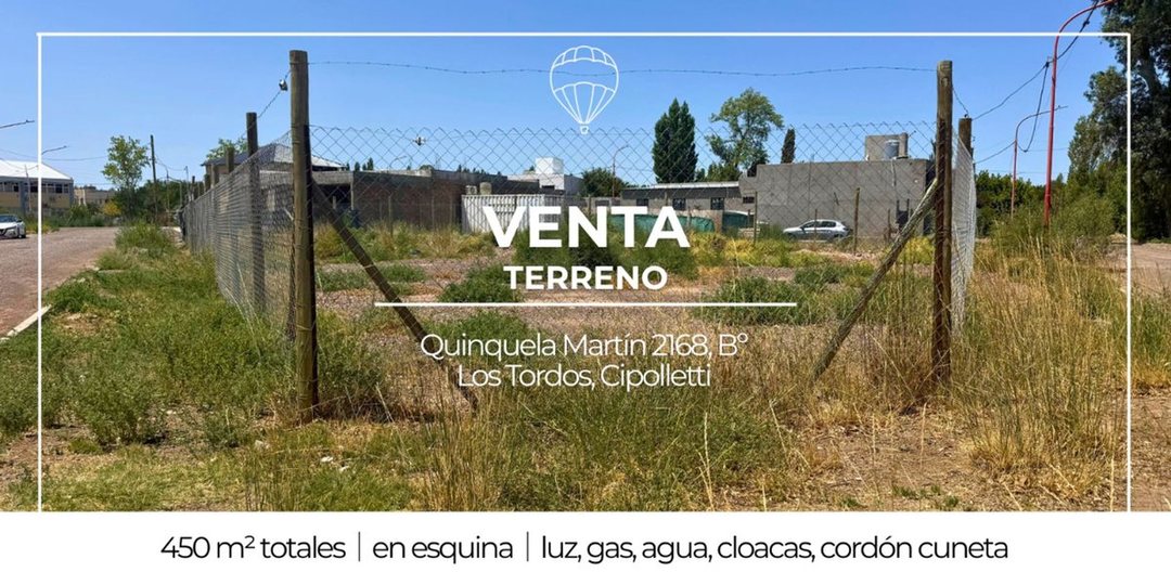 VENTA TERRENO Bº LOS TORDOS CIPOLLETTI