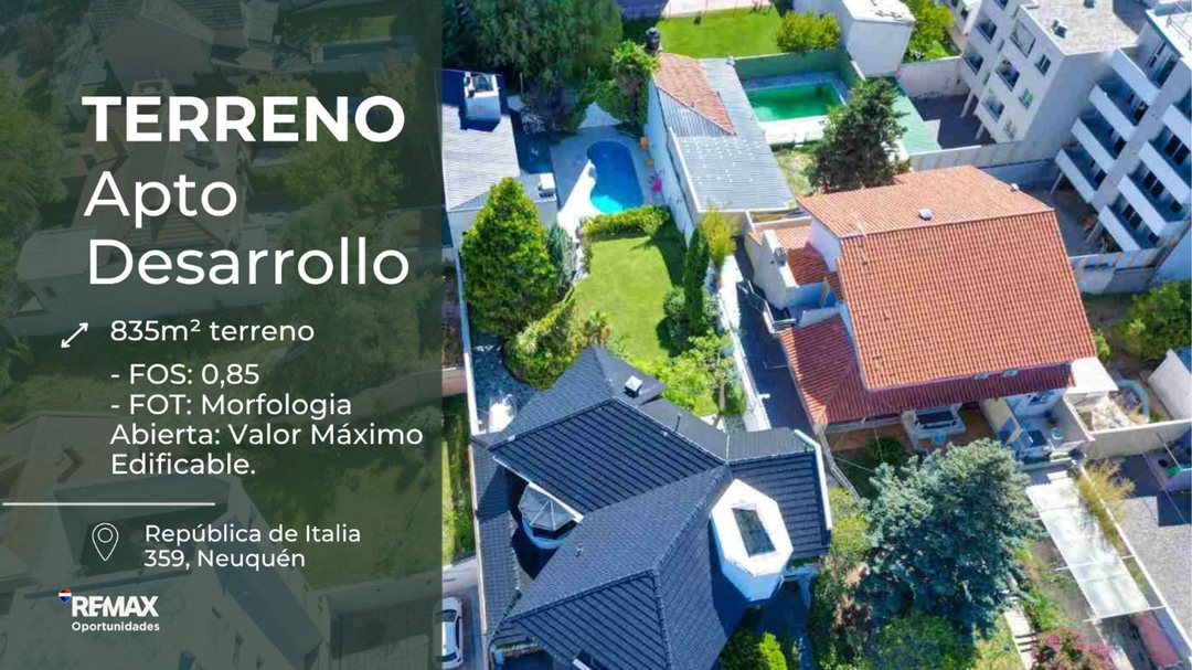 TERRENO APTO A DESARROLLO EN EL ALTO DE NEUQUEN