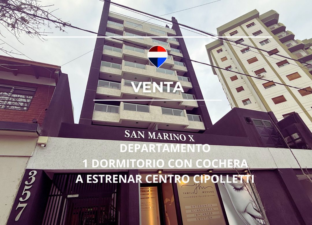 VENTA DEPARTAMENTO 1 DORMI C/COCHERA CIPOLLETTI