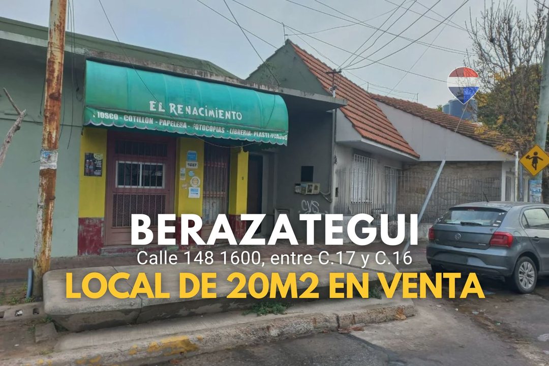 LOCAL EN VENTA EN BERAZATEGUI SOBRE CALLE 148
