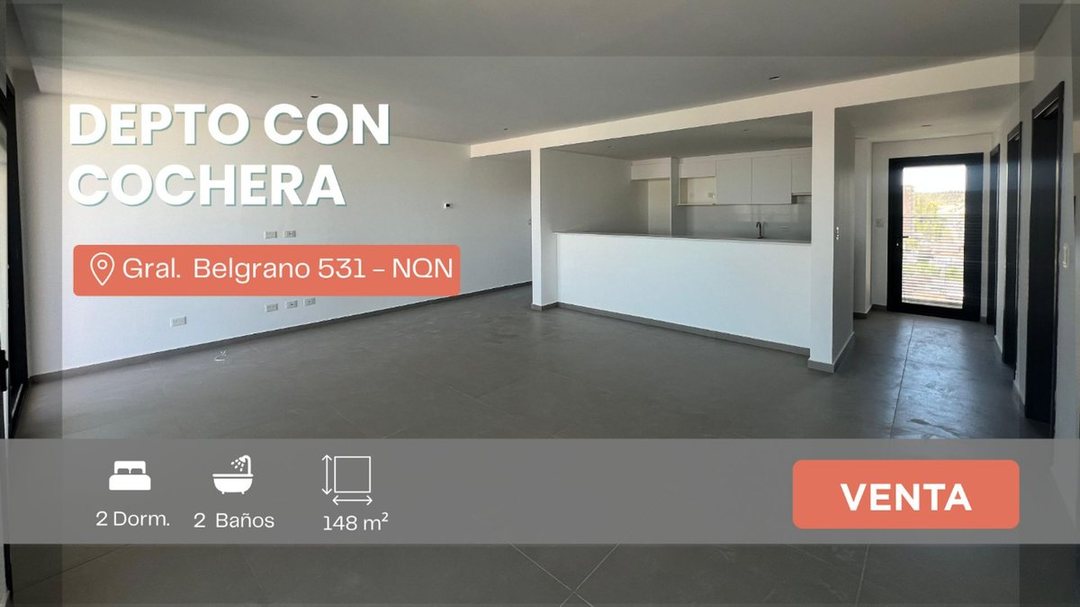 VENTA DEPARTAMENTO 2 DORMITORIOS C/COCHERA NEUQUÉN