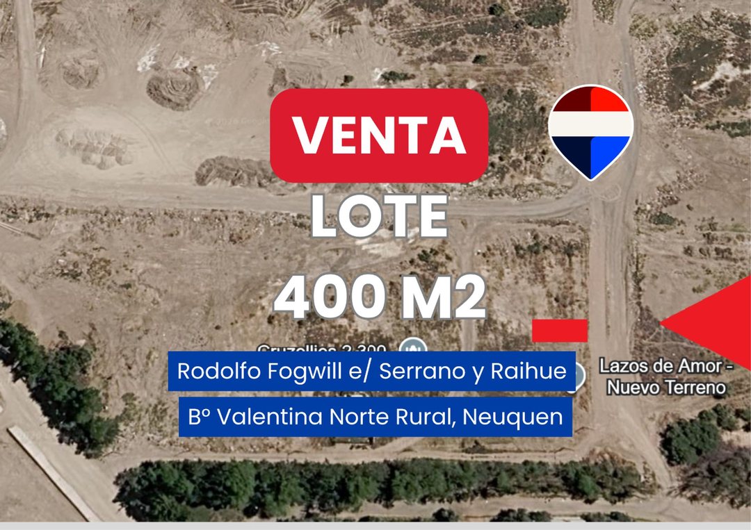 VENTA LOTE 400 M2 B" VALENTINA NORTE RURAL