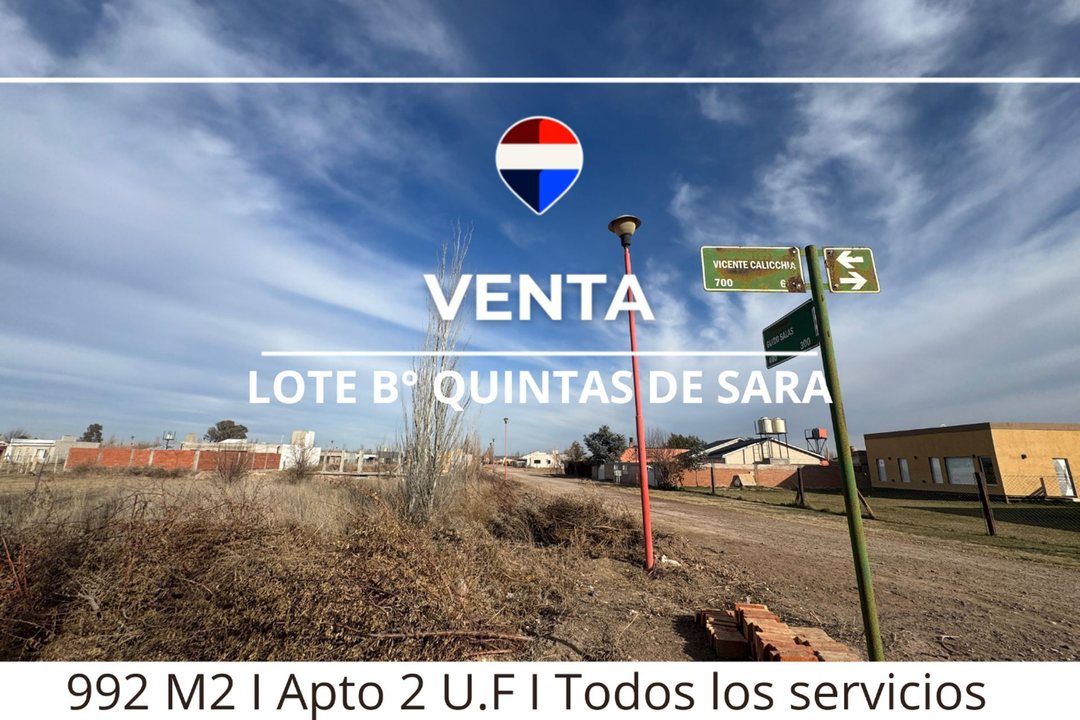 VENTA TERRENO B° QUINTAS DE SARA FERNANDEZ OR0