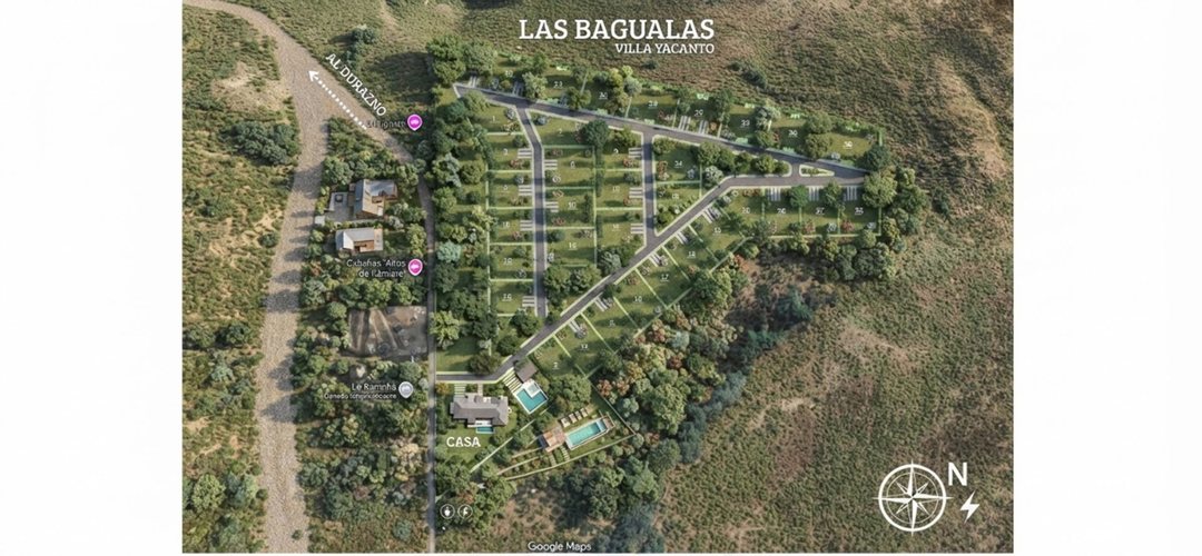 LOTE 3000m2 V.YACANTO PROMO 2 LOTES AL PRECIO DE 1