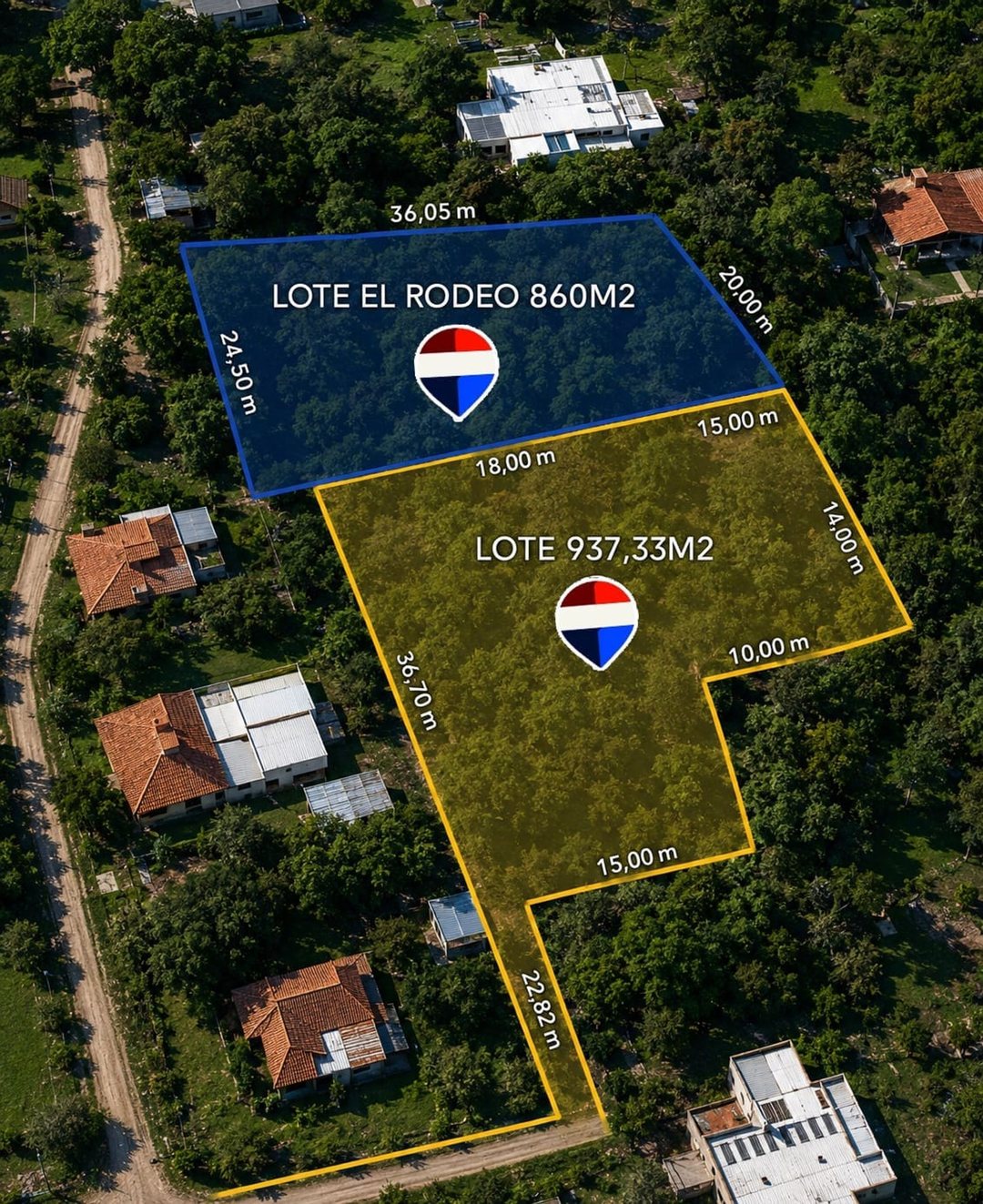 VENTA LOTE EL RODEO 860M2 LISTO PARA ESCRITURAR