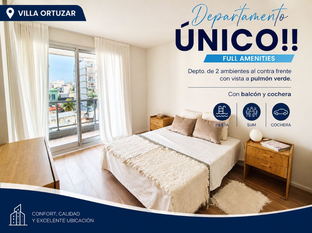 VENTA DEPARTAMENTO 2 AMBIEN VILLA ORTUZAR COCHERA