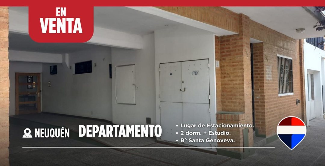 EN VENTA Dpto 2 dorm con Estudio Santa Genoveva