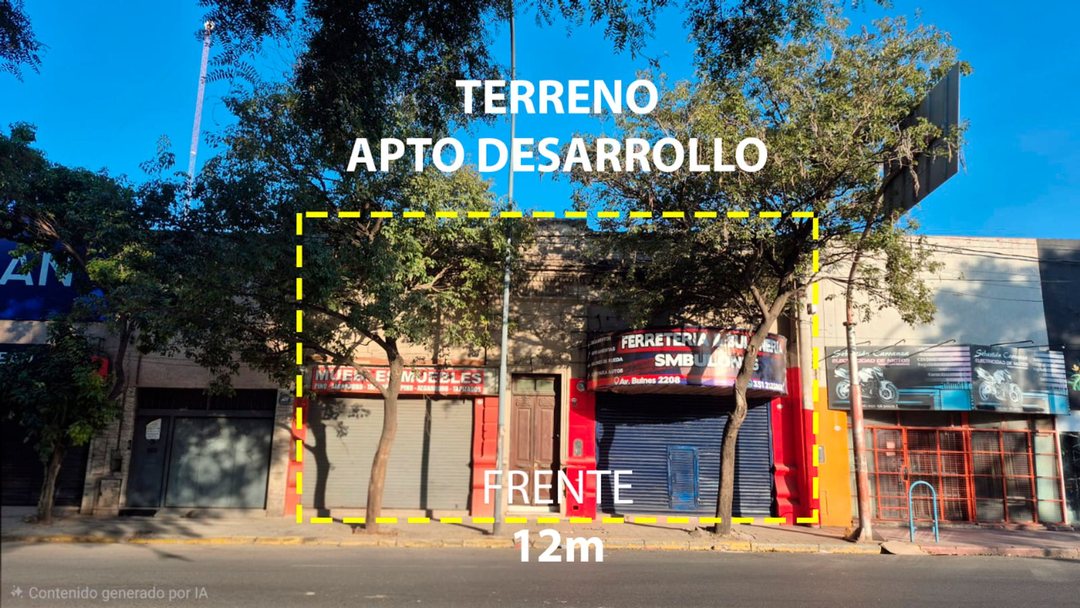 VENTA LOTE APTO DESARROLLO BARRIO PUEYRREDON