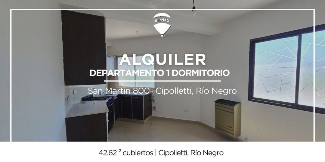 ALQUILER DEPARTAMENTO 1 DORMITORIO EN CIPOLLETTI