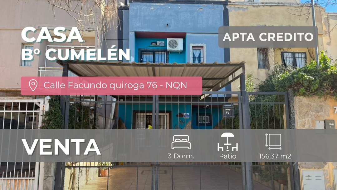 VENTA TRIPLEX 3 DORMITORIOS B° CUMELEN NQN