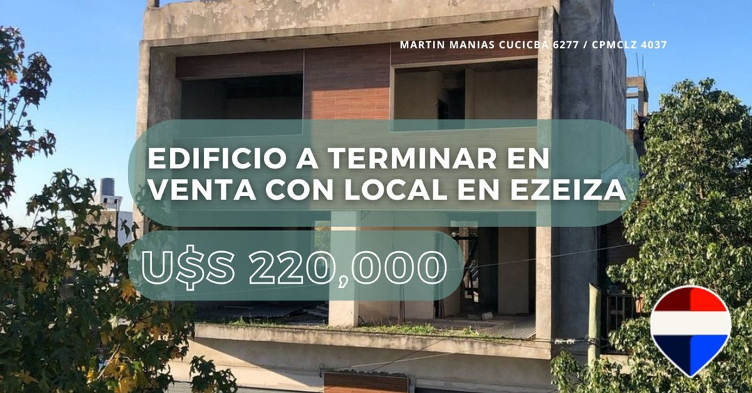 EDIFICIO A TERMINAR EN VENTA CON LOCAL