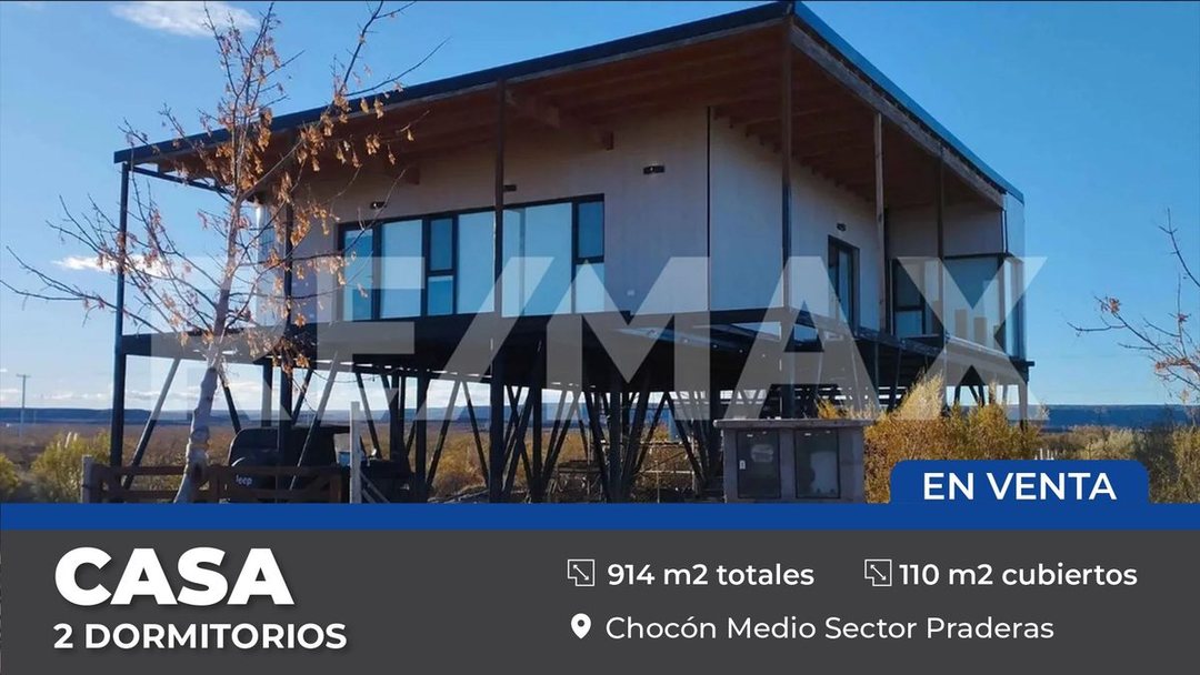 CASA ELEVADA 2 DORMITORIOS CHOCON MEDIO "PRADERAS"