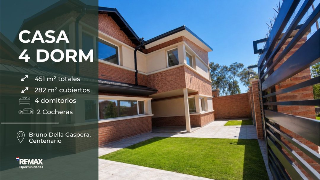 VENTA CASA 4 DORMITORIOS CENTENARIO