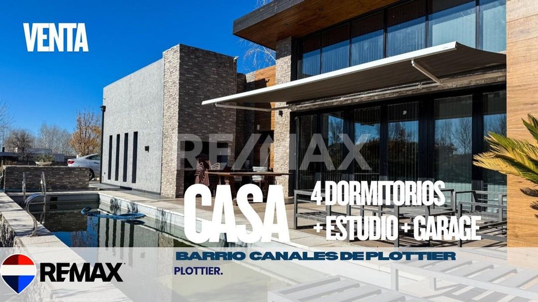 VENTA CASA 4 DORM + ESTUDIO -  CANALES DE PLOTTIER