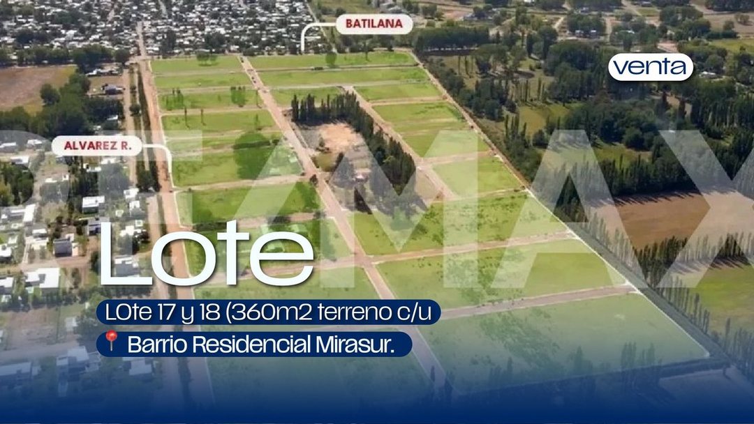 Venta de Lote Barrio Residencial Mirasur Plottier.