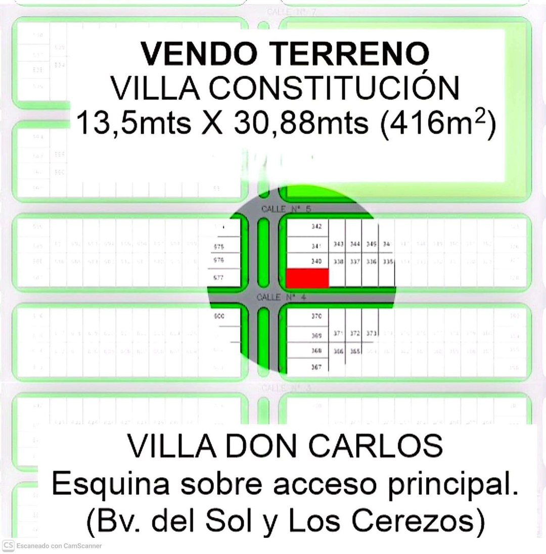 TERRENO EN VENTA EN VILLA CONSTITUCION