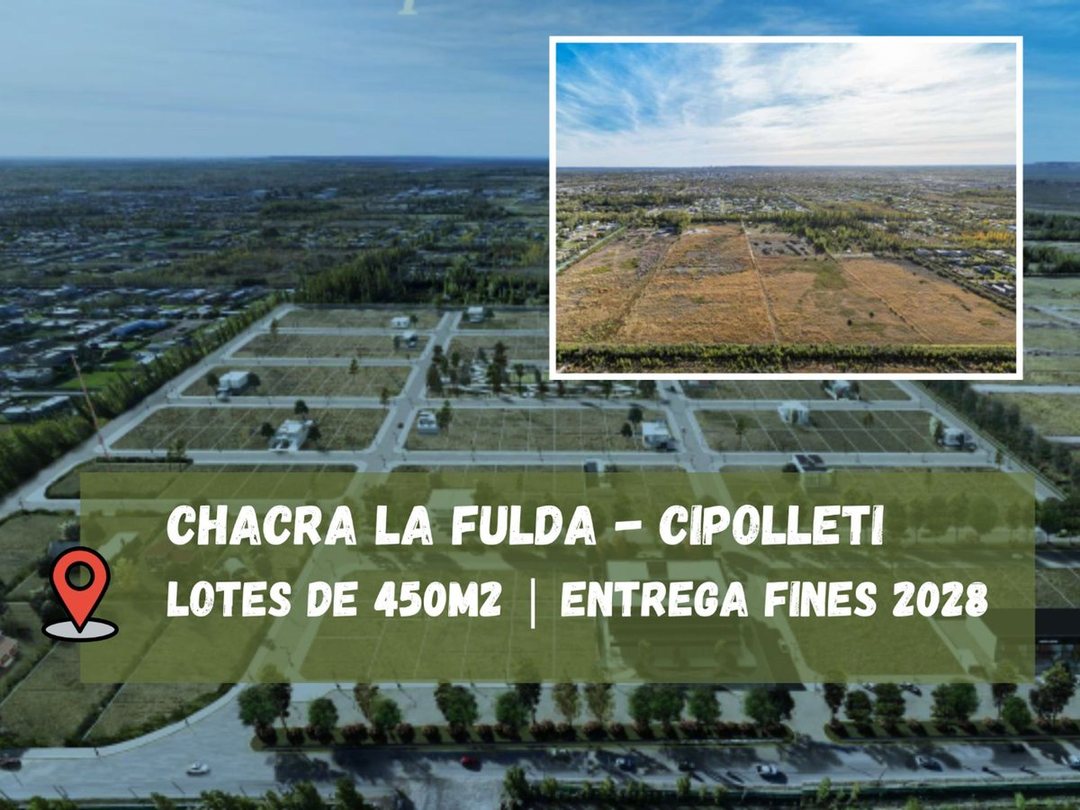 LOTE EN VENTA, CHACRAS DE FULDA, LOTEO RESIDENCIAL