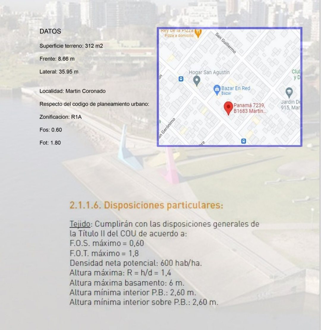 Venta Terreno Martin Coronado