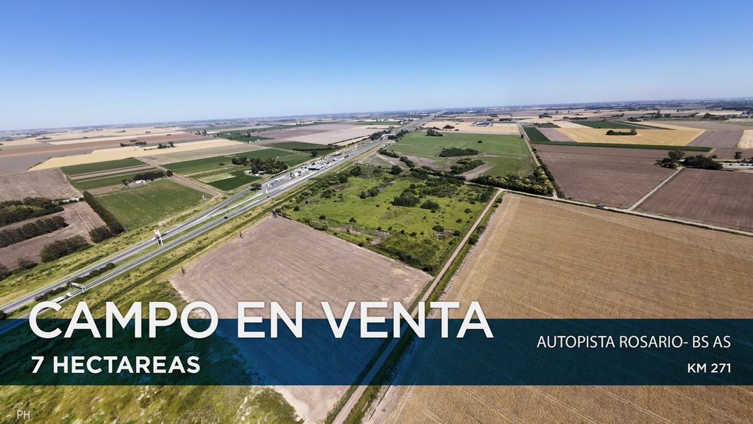 CAMPO 7HA EN VENTA SOBRE AUTOPISTA ROS-BUE