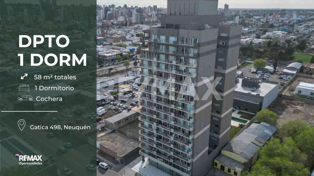 VENTA DEPARTAMENTO 1 DORMITORIO CON COCHERA