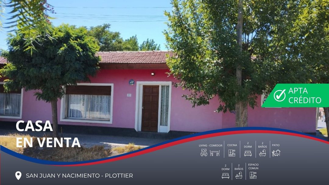 Casa  2 dorm + 6 Hab | PLOTTIER - APTO CREDITO