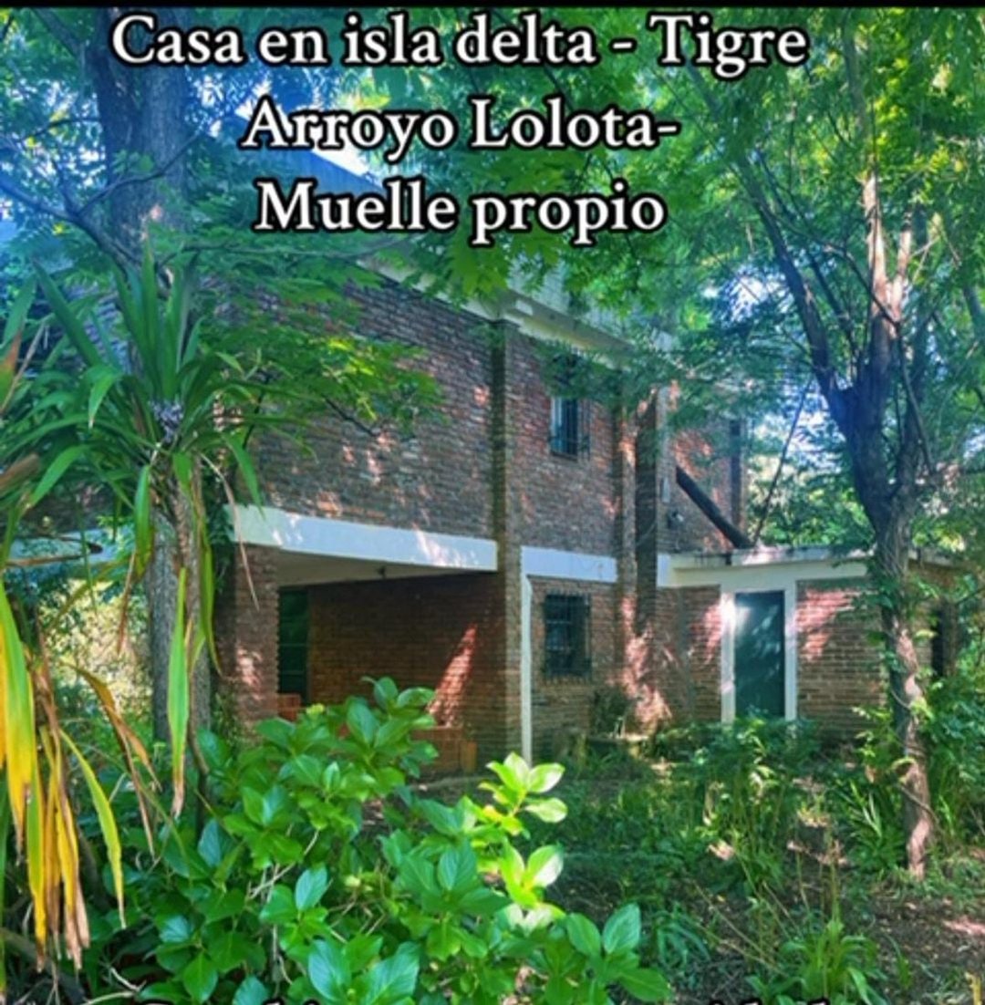 VENTA CASA EN ISLA DEL TIGRE LOTE PROPIO