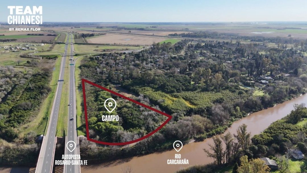 VENDE IMPORTANTE LOTE a metros del Río Carcaraña