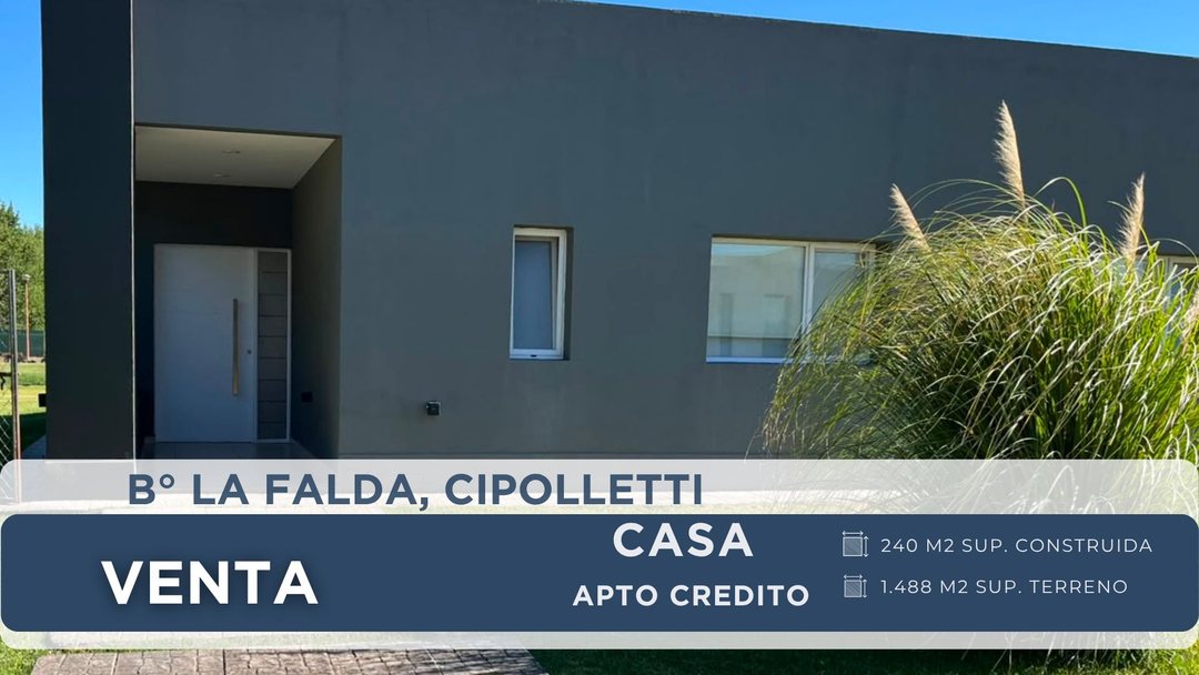 CASA 3 DORM. EN B° PRIVADO LA FALDA, CIPOLLETTI.