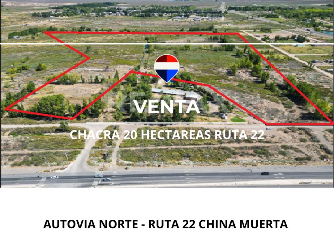 VENTA CHACRA 20 HECTAREAS CHINA MUERTA, PLOTTIER