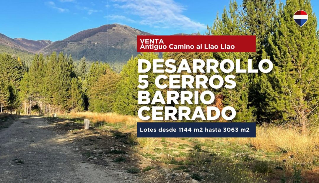 LOTE EN 5CERROS- CAMINO VIEJO AL LLAO LLAO
