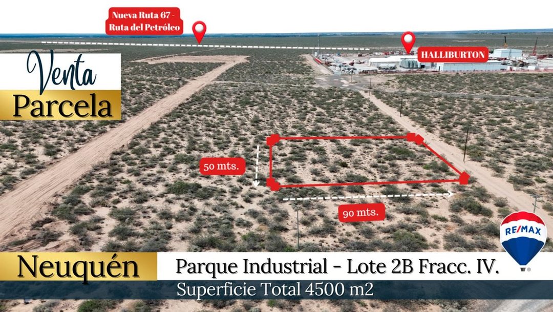 PARCELA EN VENTA EN PARQUE INDUSTRIAL NEUQUEN.