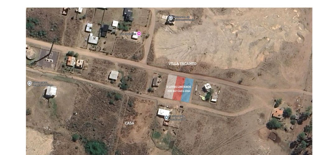 SE VENDEN ULTIMOS 3 LOTES VILLA YACANTO 215 m2 C/U