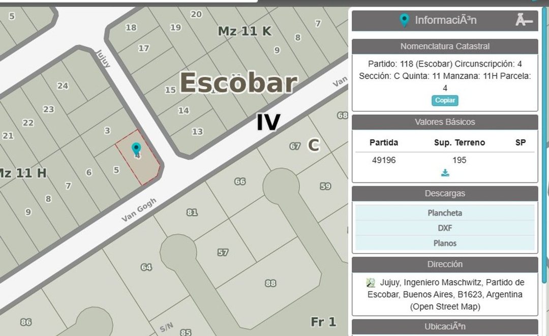 Venta Terreno en Machwitz  Barrio Las Glorias
