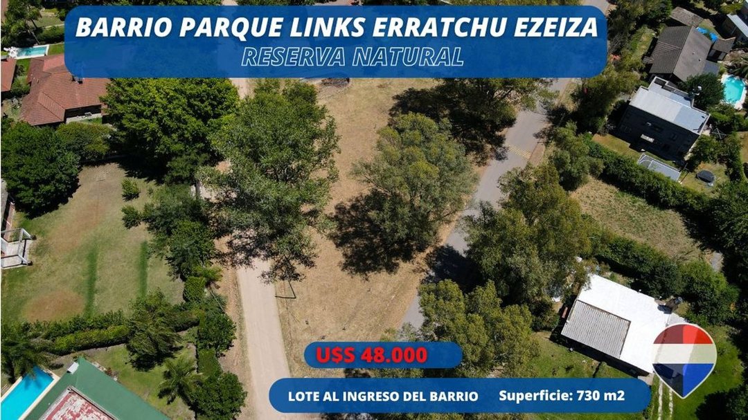 LOTE EN VENTA EN BARRIO LINKS ERRATCHU EZEIZA